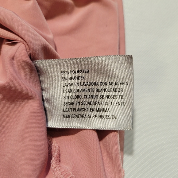 Worthington Womens Sleeveless Blouse Size Small Stretch Pink Drape Cowl Neck - Picture 4 of 8